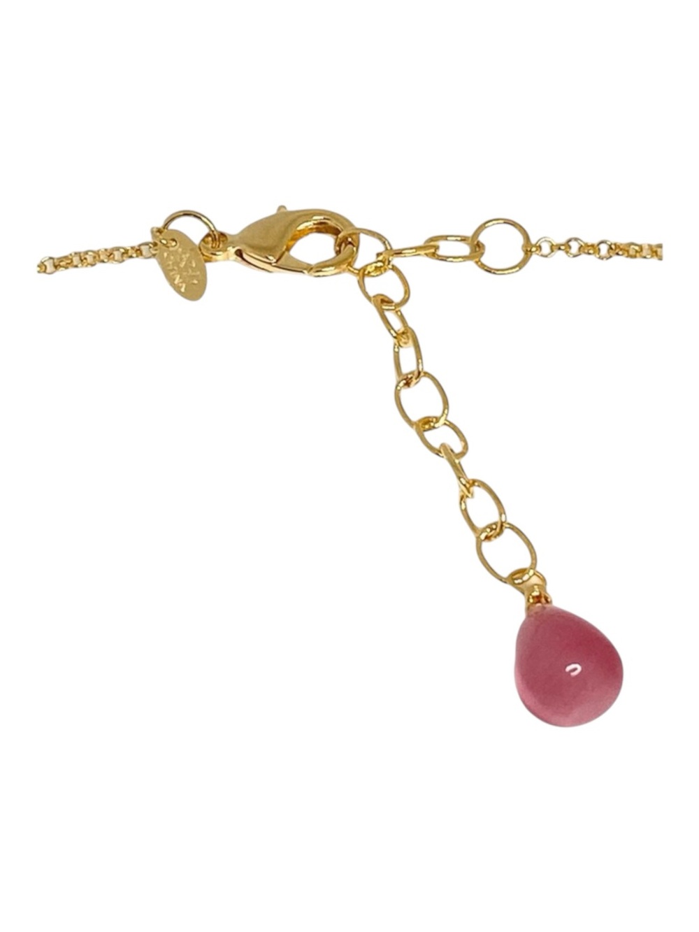new Rivka Friedman ๐ Pink Cat's Eye Gemstone Necklace ๐ Satin Finish Gold ๐ - Picture 8 of 16